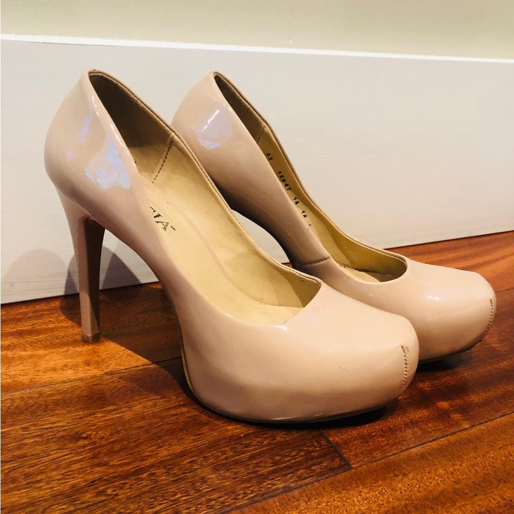 Chic Beige Platform Heels